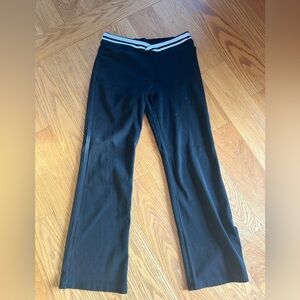 Black Bottoms with White Stripe V waist